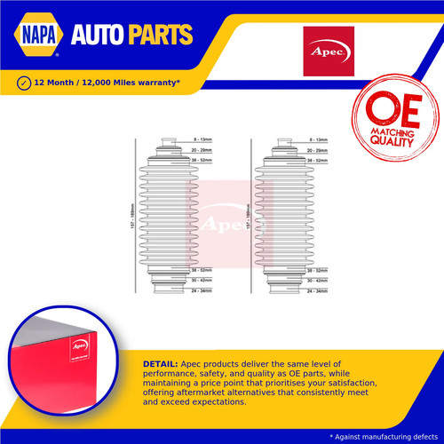Steering rack boot fits - steering,