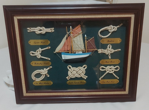 Vintage framed nautical - framed, knots
