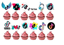 12 x TIK TOK Picks Cupcake