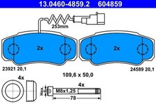 Disc Brake Pad Set ATE Fits