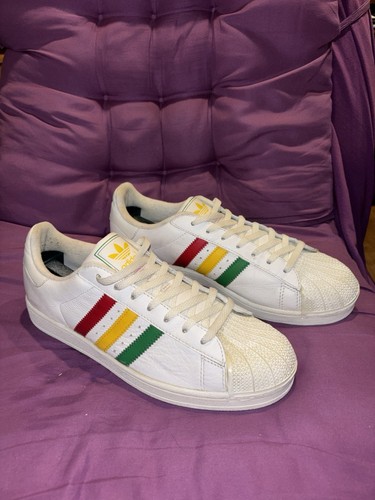 Adidas superstar rasta white - rasta,