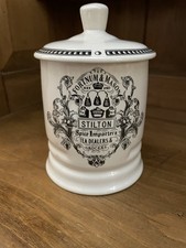FORTNUM AND MASON LARGE STILTON JAR/ POT WITH LID ~ 350G SIZE VGC