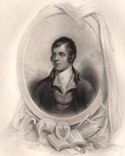 Robert Burns - poet; born January 1759. Died July 1796. Scotland. NASMYTH c1840