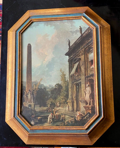 Ancient roman art sided - 8-sided, wood