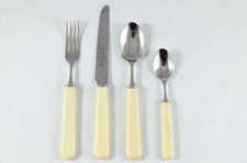 New Genuine Cream Handled 4 Piece Place Setting Mirror Finish Made In Sheffield