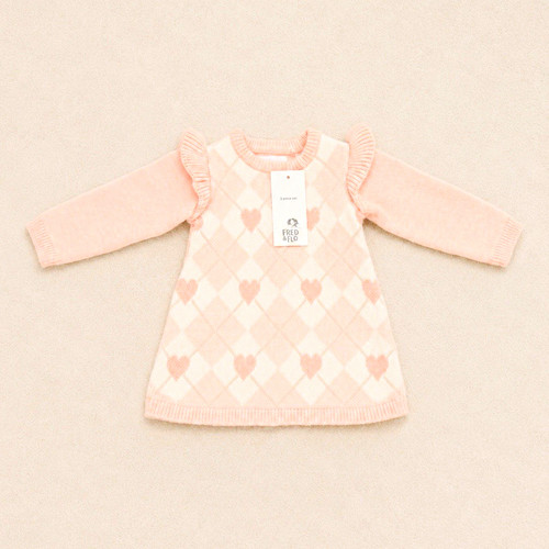 Girls pink cream heart - girls,