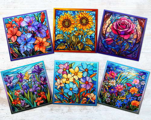 Colourful stained glass - stained,