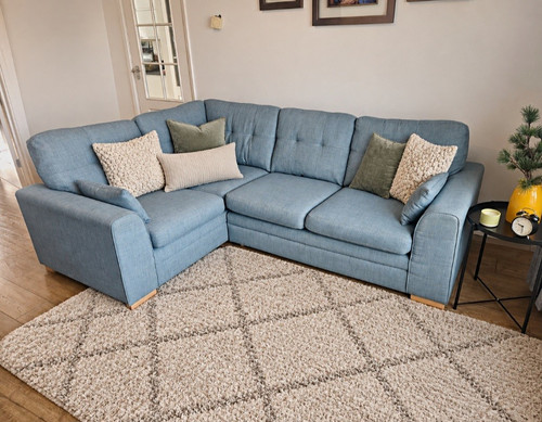Dfs blue fabric corner - dfs,
