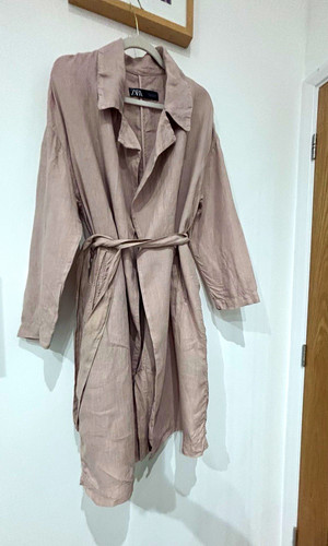Zara muted pink blush belted - muted,