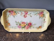 Vintage Royal Staffordshire Porcelain Floral Sandwich Tray.