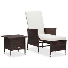 Garden Furniture Set Brown and