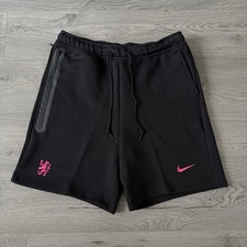 Chelsea Black And Pink Nike Tech Fleece Shorts Player Issue XL New Without Tags