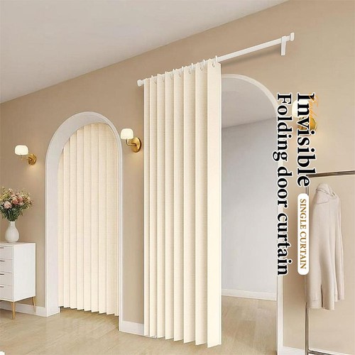 Folding door curtain privacy - door,