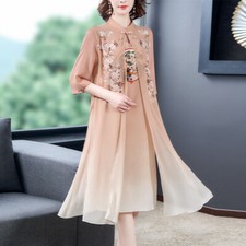 Luxurious Chinese Chiffon Knee