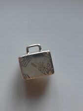 TRUTH sterling silver PK 925 Travel Suitcase New York bracelet charm