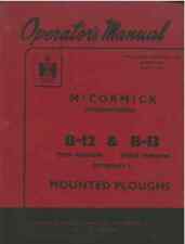 McCormick International B12 & B13 Mounted Plough Operators Manual & Parts List