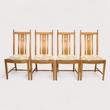 4 Ercol Stonor Dining Chairs With Cushions Model 872 Light Finish FREE  Delivery