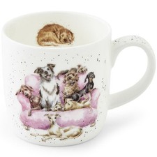 Wrendale Mug Movie Night Dogs Fine Bone China 310ml Hannah Dale Royal Worcester