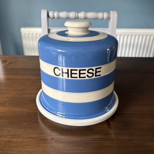 Green cornishware cheese - g,