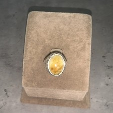 Yellow amber stone - yellow,