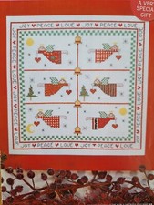 Festive Angel Sampler, Colourful Cross Stitch Chart
