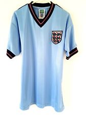 England Retro 3rd Shirt 1986. Small Adults. Score Draw. Blue Football Top Only S