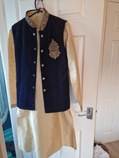 Men's Indian Asian Wedding Sherwani Kurta Size  Medium Shervani Shalwar Kameez