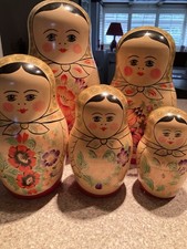 Vintage Russian Stacking dolls 11 Pieces Over 50 Years Old 