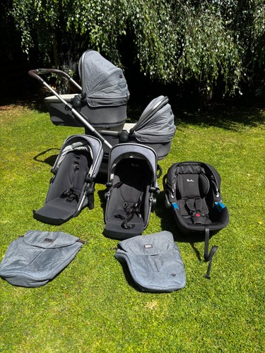 Silver cross twin pram - -,