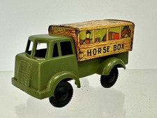 Well Brimtoy Pocket toys Bedford Horse Box Lorry Tinplate 1950s In Green