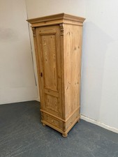 A Tall Narrow Antique /Old Pine Multifunctional Storage Cupboard to Wax/Paint