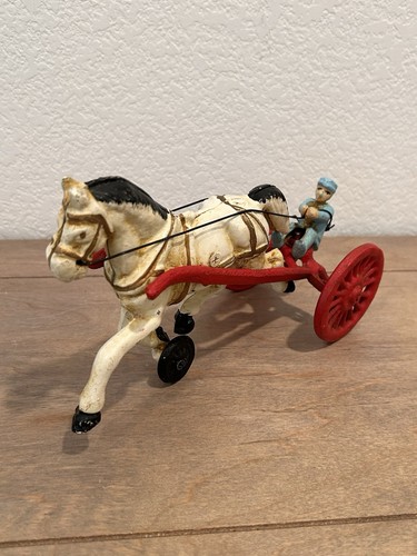 Antique cast iron horse drawn - iron,