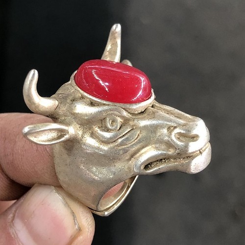 Men red ruby ring - ring, men's