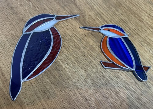 Stained glass kingfisher - glass,