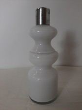 Glass Lamp Chrome Fittings MidCentury Modern Design 1970s Vtg Holmegaard? Hooped