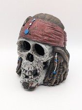 Aquarium Pirate Skull Head Fish Tank Ornament Aquatic Jack Sparrow Style
