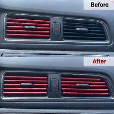 10x Car Auto Accessories Air Conditioner Air Outlet Decoration Strip Cover Red