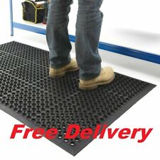Large Heavy Duty Rubber Ring Entrance Mat Safety Anti-Fatigue Non Slip Workplace