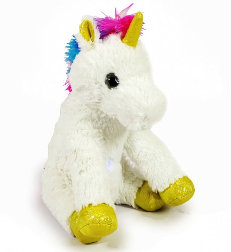 Unicorn soft toy with flashing - soft,