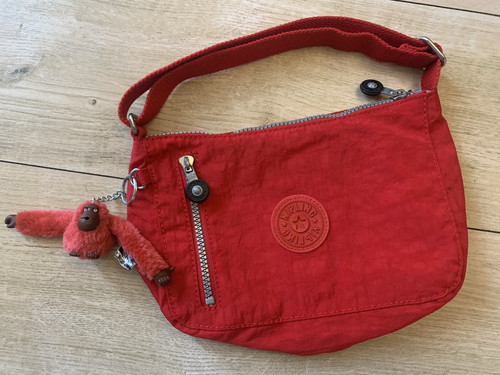 Red kipling hand bag - red, with
