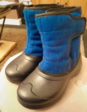 Boys Girls Navy & Blue  Muck Rain Snow Boots, Warm Insides, Easy On, Size 1 New