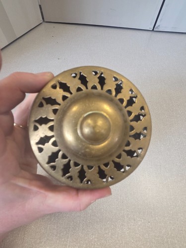 Vintage pierced brass - vintage, pot