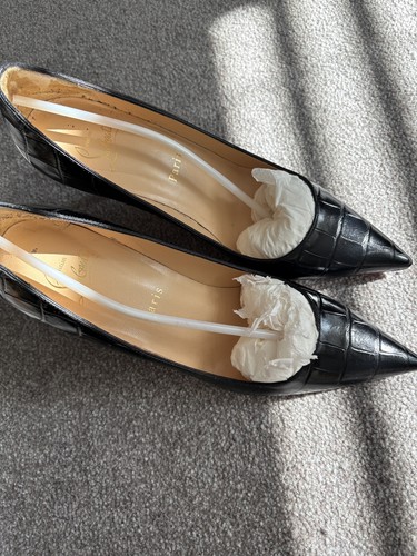 Black patent calf pump - calf, heels