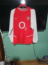 Arsenal Football Shirt Long Sleeves #12 Size M 2002 2004