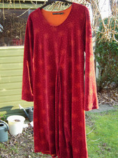 NWOT *Gudrun Sjoden* Blossa festive floral organic cotton velour dress M