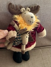 Plush Christmas Moose! Holiday Season Cute Ornament / Toy. 9” Festive Animals