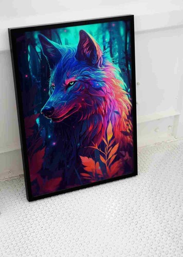 Wild wolf poster trippy - wolf,