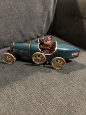 Schylling Bugatti T-35 Racing Car in Lithographed Tin Plate Wind up Toy - No Key