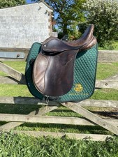 17" Ideal Medium M GP Brown English Leather Spring Tree Flexible Points Saddle