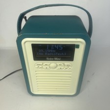Retro Mini DAB Radio Bluetooth Speaker FM Green Faux Leather Tested BatteryMains